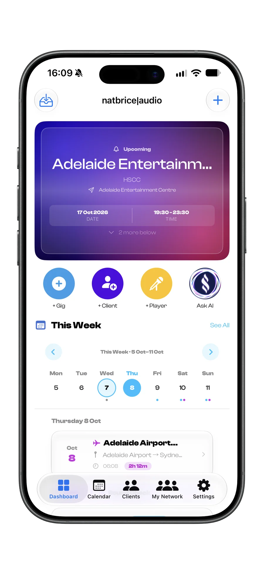 Manage your gigs.